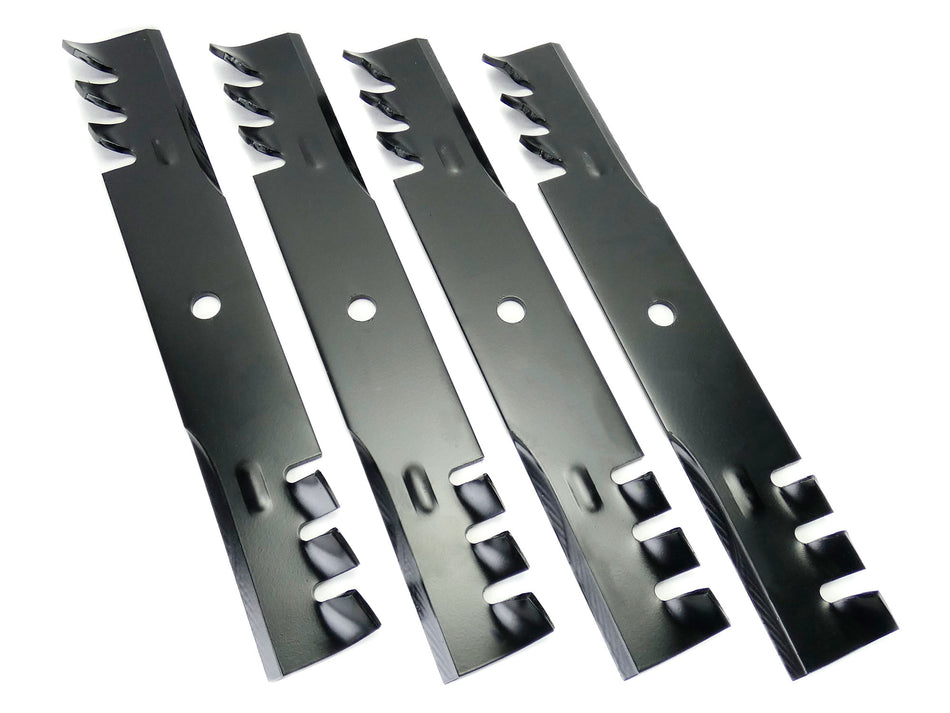 (4) Aftermarket Universal Toothed Mulching Blades for Hustler/Scag 32" Cut