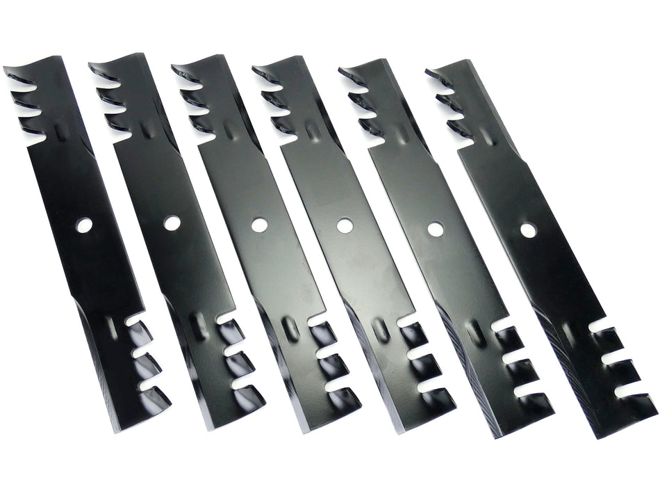 (6) Aftermarket Universal Toothed Mulching Blades for Bad Boy/Scag 48" Cut