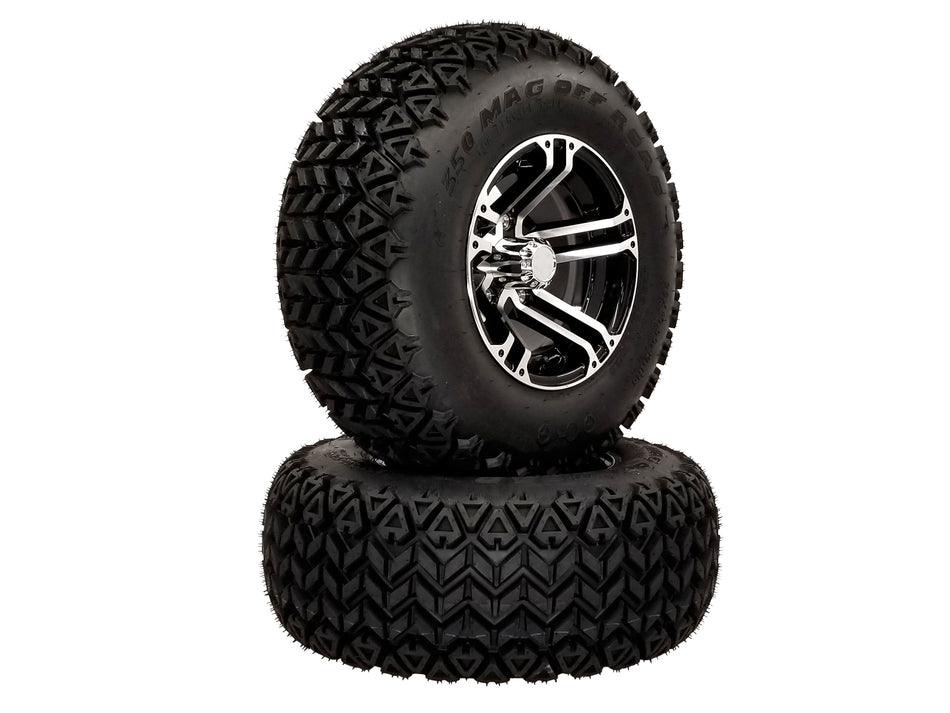 (2) All Terrain Tire Assemblies 25x10.00-12 Fits Hustler MDV 200617 201618