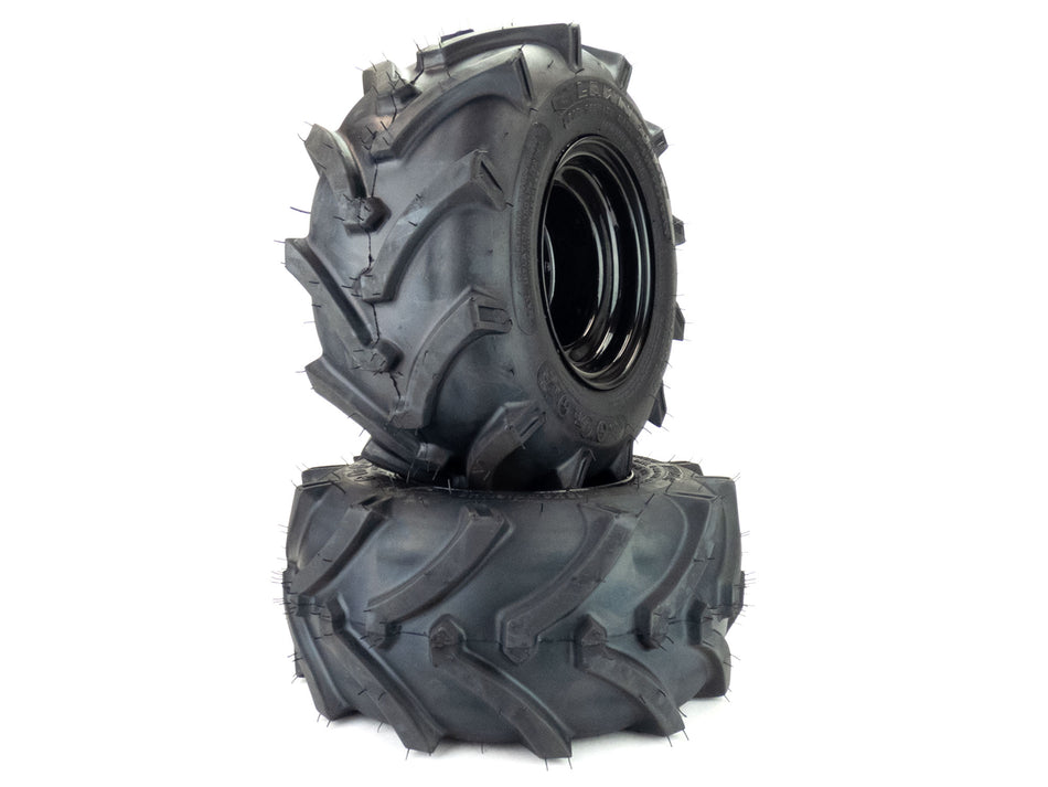 (2) Aggressive Tire Assemblies 18x8.50-8 Golf Cart ClubCar EZGO No Lift Required