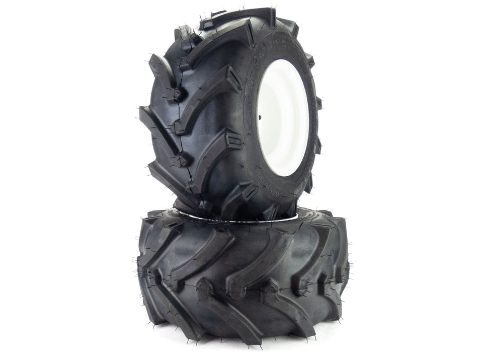 (2) Aggressive Tire Assemblies 18x8.50-8 Golf Cart ClubCar EZGO No Lift Required