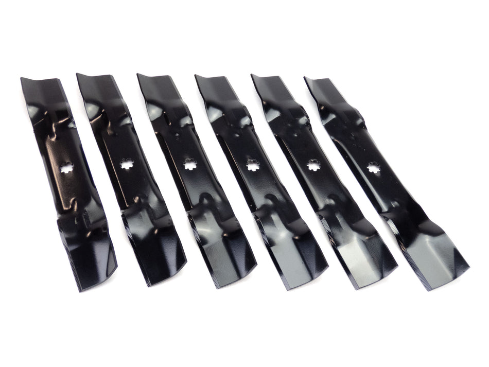 6PK Lawn Mower Blades Compatible with John Deere 48" 100 Series EZtrak Zero Turn