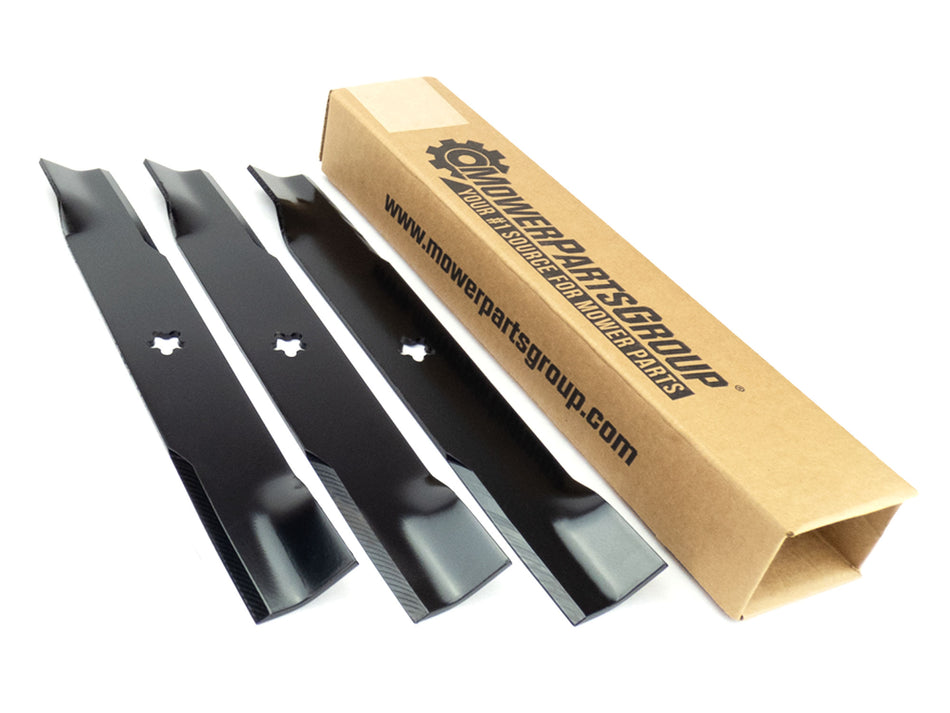 (3) Hi Lift Blades Fits Kees Dixon with 52" deck 539112079