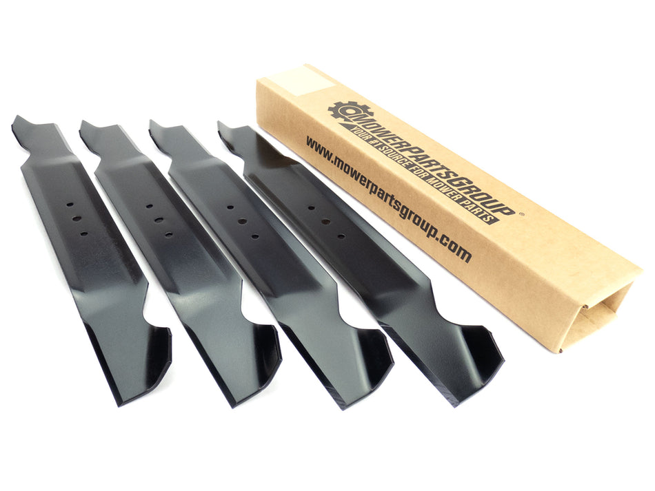 (4) Notched Blades Compatible With MTD 42" 742-0538 942-0538 742-0499 742-0503