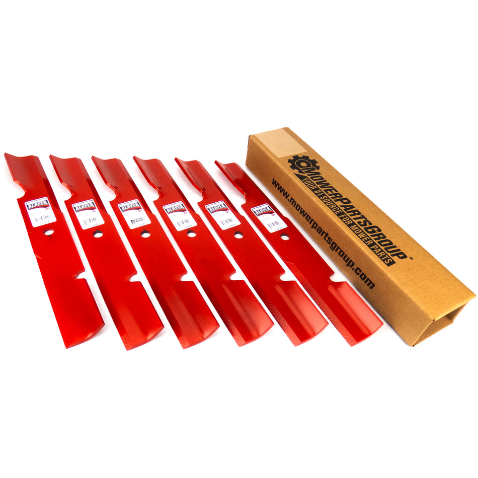 6-Pack of Blades for 50" 52" 54" decks Fits Bobcat Fits Ariens Fits BadBoy