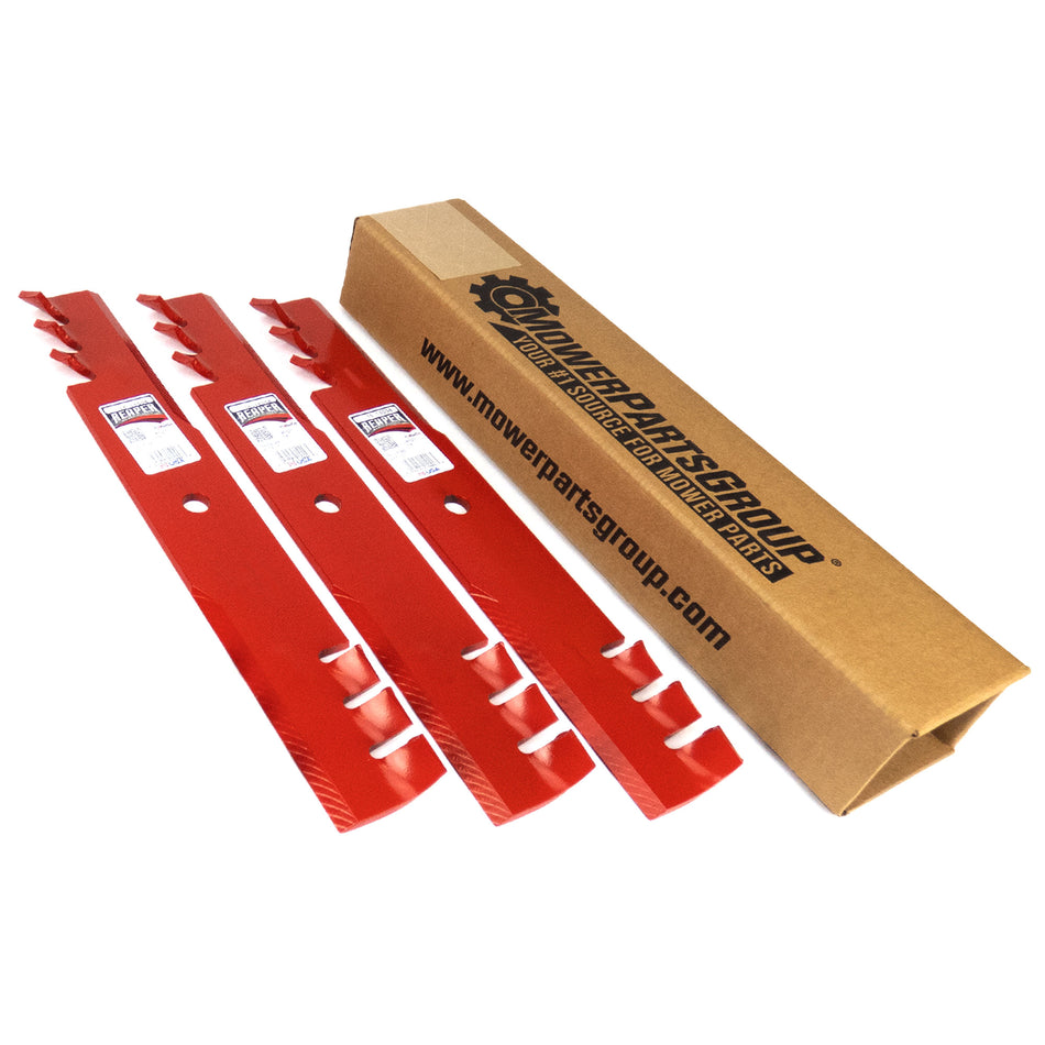 (3) Mulching Blades for Multiple 50", 52", 54" Decks Laser Z, Tiger Cub 481707