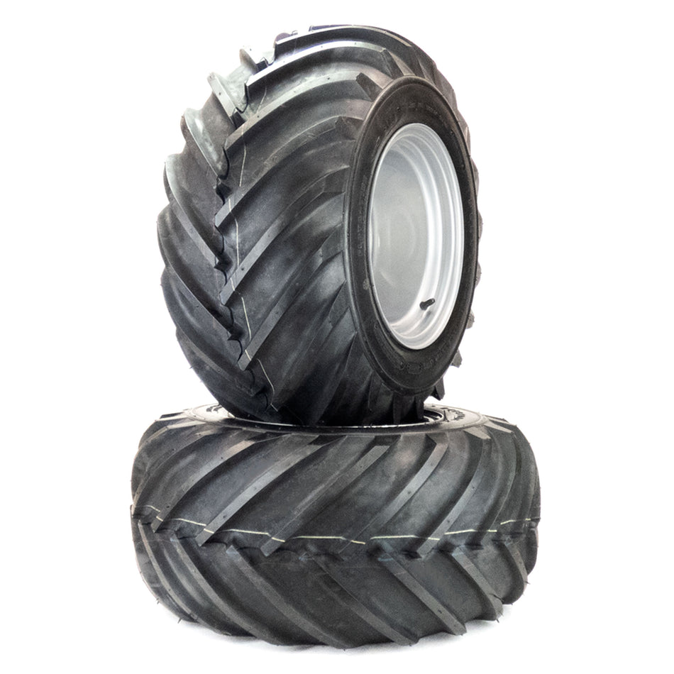 (2) VBar Tire Assemblies 26x12.00-12 Fits Hustler Super 104 603928