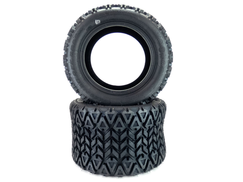 (2) All Terrain Tires 18x10.50-10 6 Ply 350 Mag