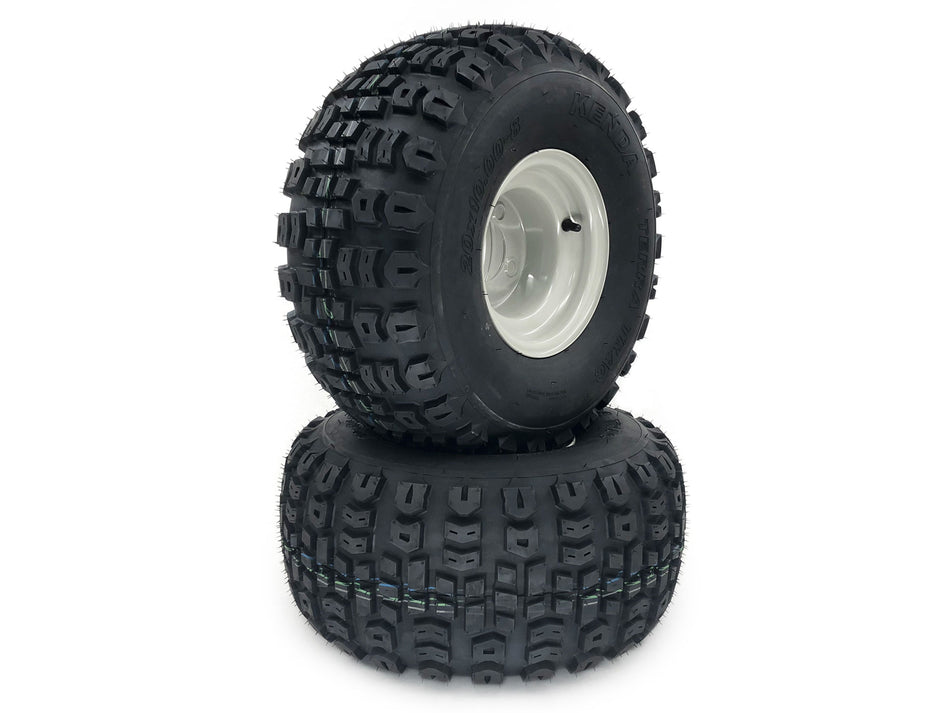 (2) All Terrain Tire Assemblies 20x10.00-8 Fits Gravely Ariens ZT XL Zoom 48" 54" 07100513