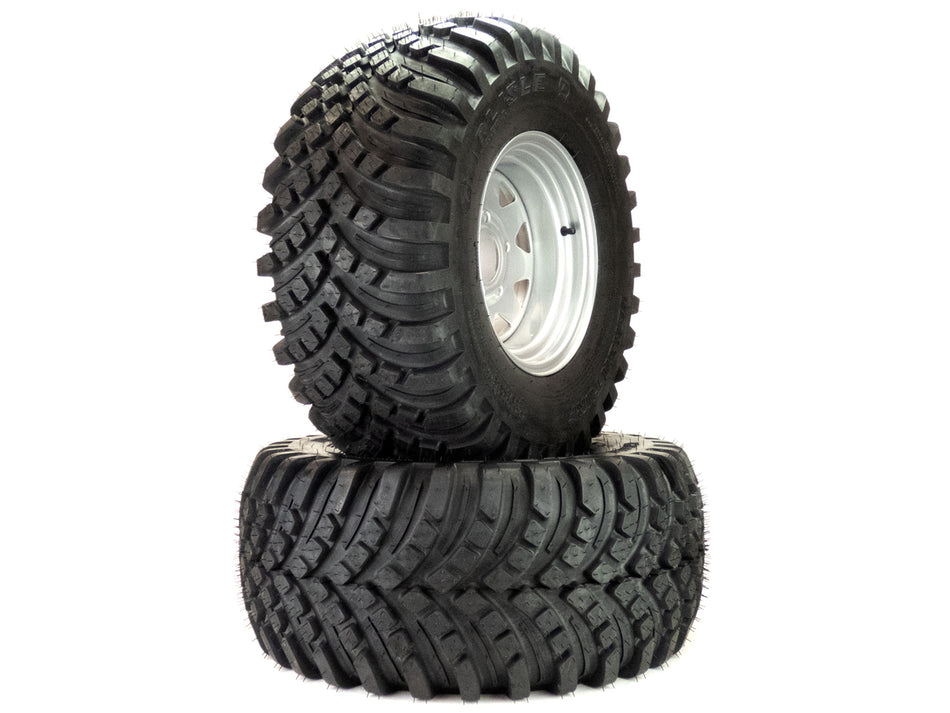 (2) Versa Turf Tire Assemblies 26x12.00-12 Fits Hustler Super Z 66" 72" 604455